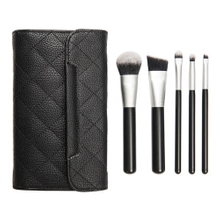 PF0224 5-pc make up brush set w/cosmetic bag